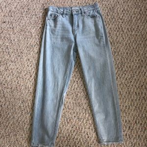 Women’s High Rise Slightly Distressed Mom Jeans